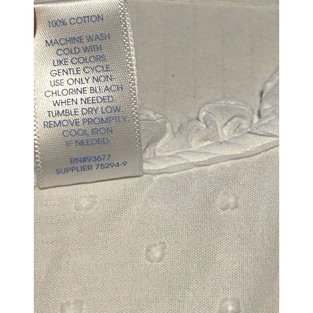 Adonna Sleepwear Nightgown Cotton Swiss Dot Sz M Cottagecore Prairie Romantic - Picture 4 of 15